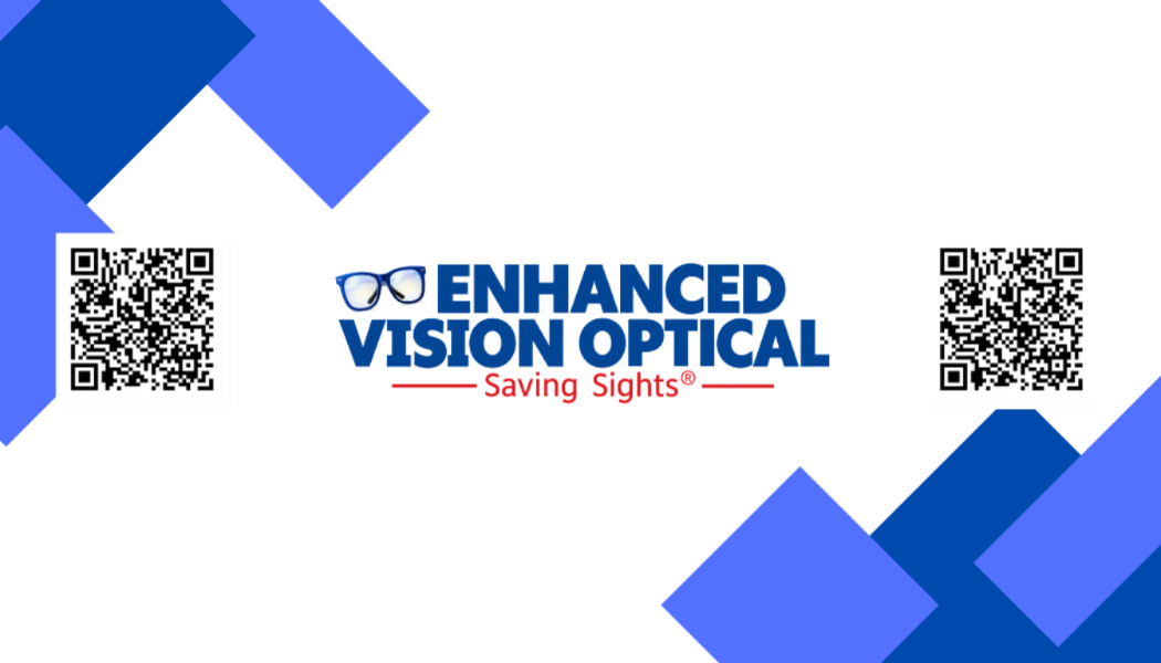 Enhanced Vision Optical business card front